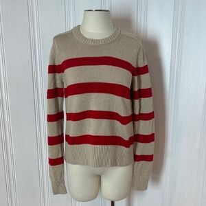 BANANA REPUBLIC Red Stripe Cotton & Silk Sweater – Size M